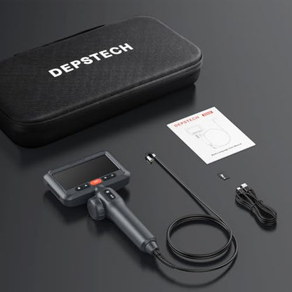 DEPSTECH 4.5" Articulating Borescope, HD Inspection Camera with Light 5FT - size: 5FT, style: Single Lens