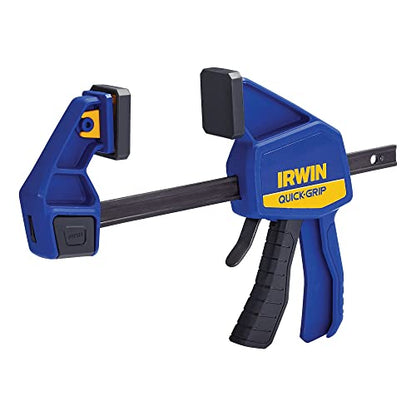 IRWIN QUICK-GRIP Bar Clamp, One-Handed, Medium-Duty, 6-Inch (1964717), Blue - size: 6 inch, style: 6 Inch