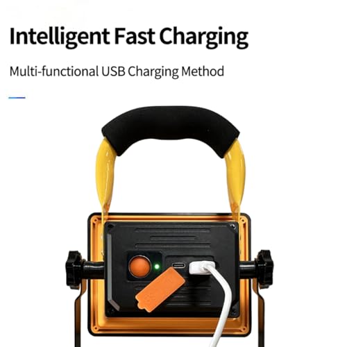 Rechargeable Work Light,9000mAh Portable Flood Light with Stand - size: Work Light