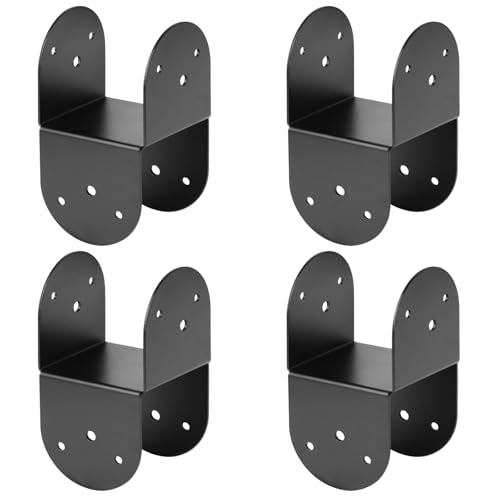 GBGS 8 Pack 4x4 Post Connector,Extender Bracket,14 Gauge,Black