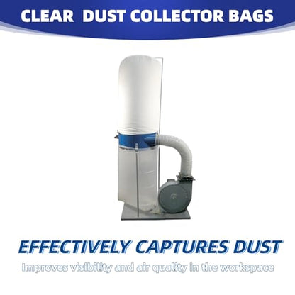 709563 Dust Collector Bags Clear Plastic 6 Pack