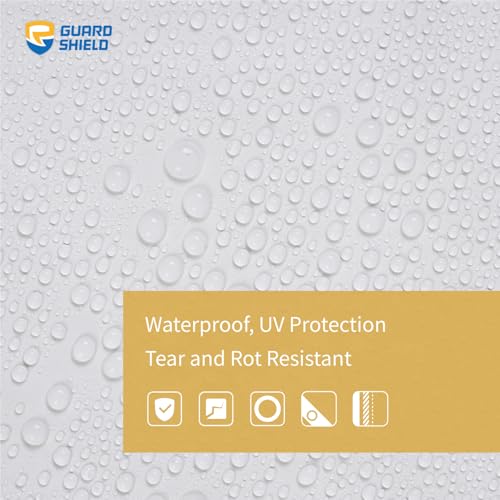 GUARD SHIELD White Tarp 12x16 Feet Medium Duty All Purpose Poly Tarps Cover 7mil (2-Pack) - color: White, size: 12x16 (2-Pack)