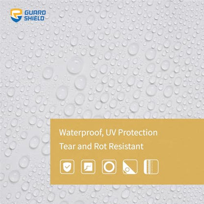 GUARD SHIELD White Tarp 20x40 Feet Medium Duty All Purpose Poly Tarps Cover 7mil - color: White, size: 20x40