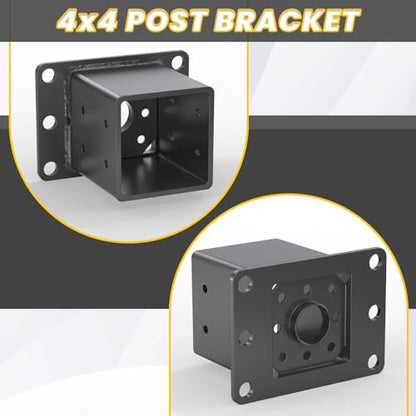 4x4 Post Base 2 Pcs, 12 Gauge 4x4 Post Bracket - size: 4x4