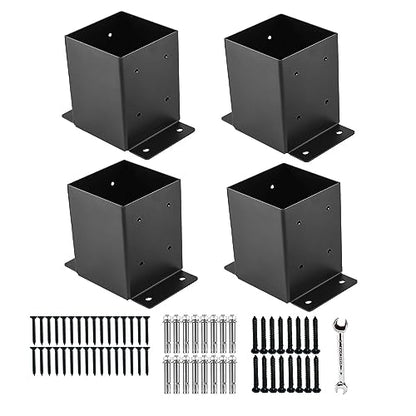 4"x4" Post Base,Post Brackets(Inner Size 3.6"x3.6") 4PCS - size: 4''X4''