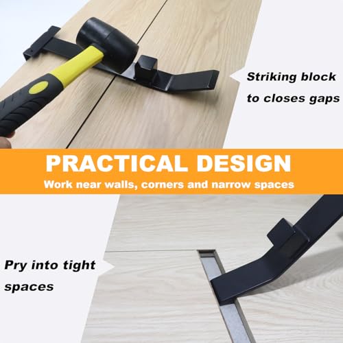 WHLLING 17” Heavy Duty Flooring Pull Bar, Pull Bar Flooring Tool