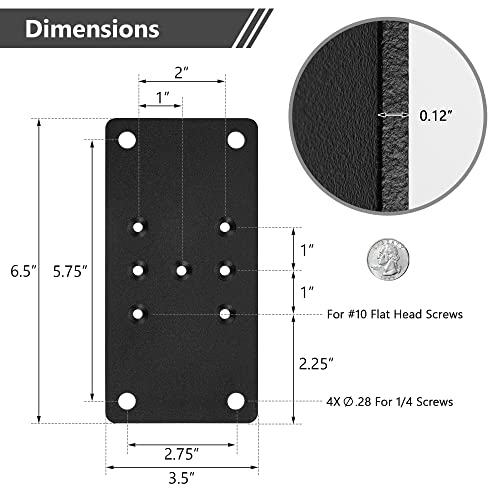 2-Pack 4x4 Post Anchor Plates - Ideal for Deck Railing, Wood Fence, Post Base, Fence Post, Mailbox Post by Sihnman