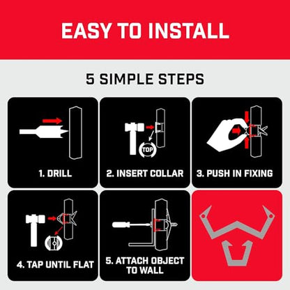 Bullfix Universal Plasterboard Fixings Heavy Duty - 12 Pack - size: 12 Pack