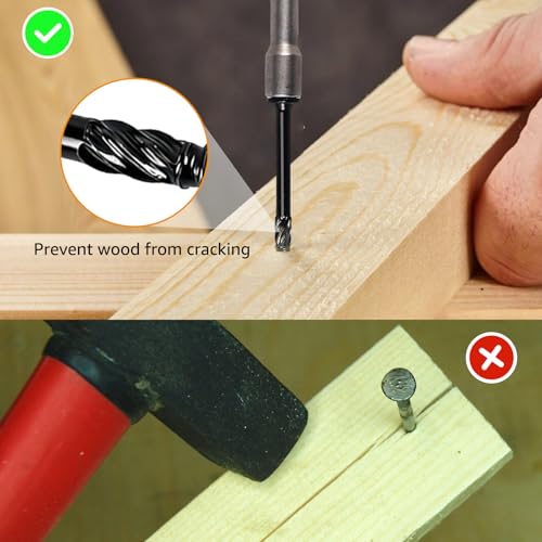 #14 x 6 Wood Structural Screws Rust Resistant Hex Head Timber Screws-55Pack - size: 14*6