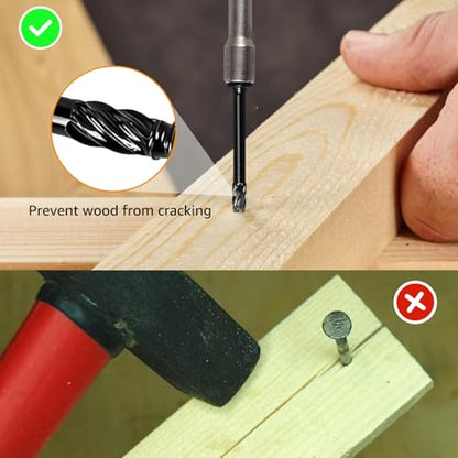 #14 x 6 Wood Structural Screws Rust Resistant Hex Head Timber Screws-55Pack - size: 14*6
