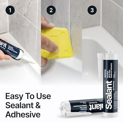 Hemway Construction Crystal Clear Sealant & Adhesive - 300ml 1 Pack - color: Crystal Clear