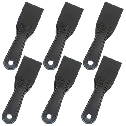 6 Pack Plastic Putty Knife Set, 2" Flexible Paint Scraper Tools for Spackling, Drywall Repair, Patching, Plastering, Caulking, Wallpaper Removal, Non-Scratch Spackle Knife & Putty Scraper