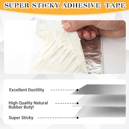 Pangda 4" x 25ft Butyl Tape, Aluminum Flashing Tape - size: 4" X 25ft
