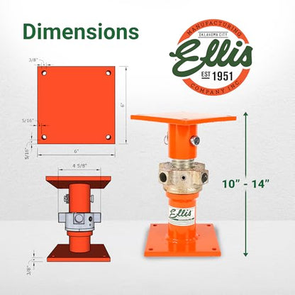 Ellis Light-Duty Lifting Shores, Adjustable Screw Jack Post, 10" to 14" - size: 10" - 14"