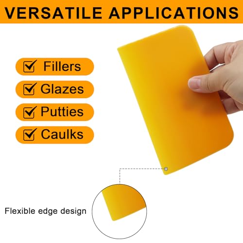 Body Filler Spreaders,3PCS Plastic Spreader,4, 5, 6 Inch - color: Yellow-3pcs
