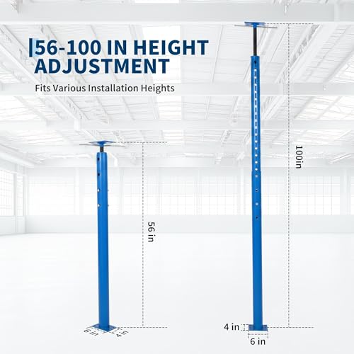 Adjustable Jack Post 56"-100", 2Pack House Floor Jack, 18000LBS House Jacks - color: Blue/56"-100"