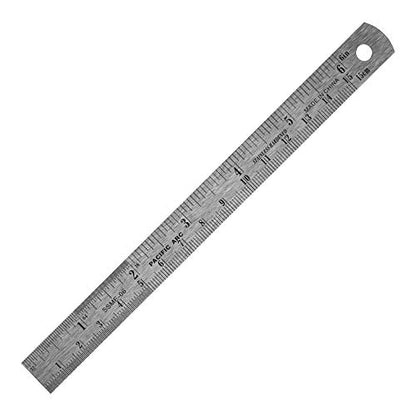 Pacific Arc 6 Inch Stainless Steel Ruler with Inch/Metric Conversion Table - style: 6 In