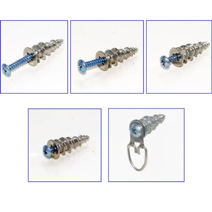 #8 Self Drilling Hollow Metal Stud Wall Anchors with Screw Kit for Drywall