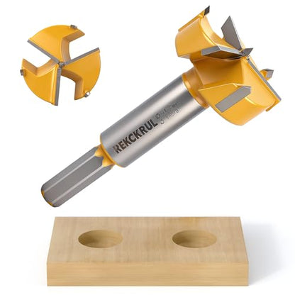 1-5/8" | 41.2mm Triple Flute Tungsten Carbide Forstner Drill Bit (Hex) - size: 1-5/8" | 41.2mm