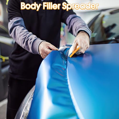 15 Pack Body Filler Spreader, Reusable Plastic Spreader for Applying Putty