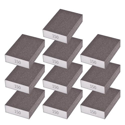 10Pcs 150Grit Sanding Sponges, Wet Dry Sanding Blocks - size: 150Grit