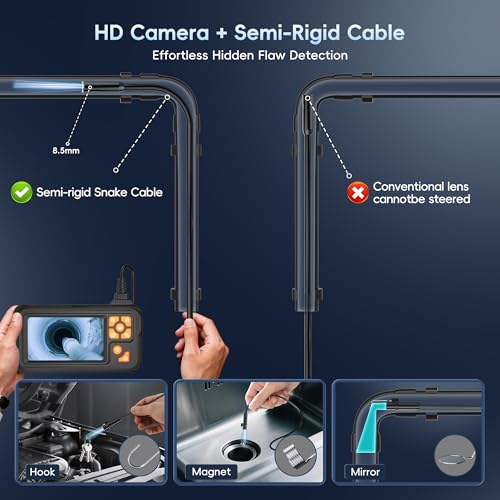 32.8FT Inspection Endoscope Camera with Light,1080P HD Borescope Camera - size: 32.8FT