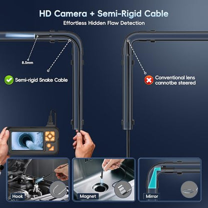 50FT Inspection Endoscope Camera with Light,1080P HD Borescope Camera - size: 50FT