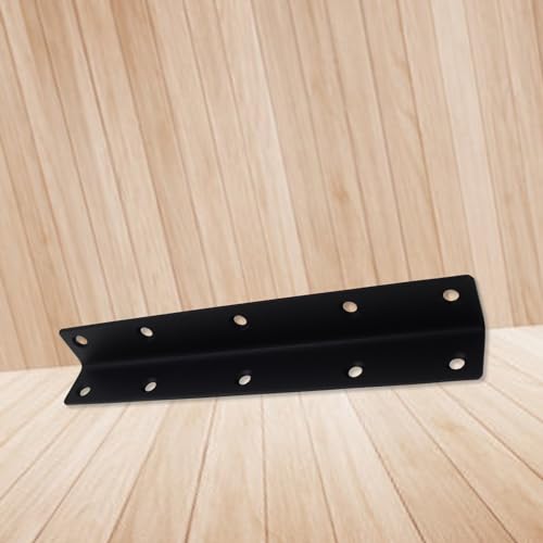 Long L Bracket,ULIFESTAR Black Corner Brace Brackets,Stainless Steel Corner Brackets,Heavy Duty Shelf Bracket,Metal Right Angle Bracket for Wood,225*27mm/8.86*1.06''4 PCS - size: 225*27mm/8.86*1.06''
