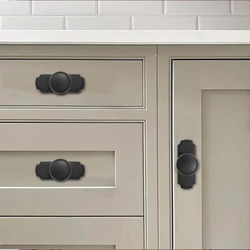 khtumeware 10 Pack Backplate for Cabinet Knobs Matte Black Cabinet Hardware Knob Backplate/Back Plate - color: Matte Black