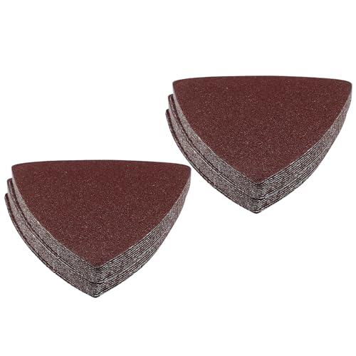 100 Pcs Triangle Sanding Pads, 80mm, 120 Grit - size: 120 Grit