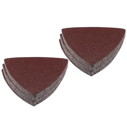 100 Pcs Triangle Sanding Pads, 80mm, 120 Grit - size: 120 Grit