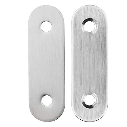 Flat Corner Brace Plates, Pack of 50, 1.57x0.6x0.08 inch
