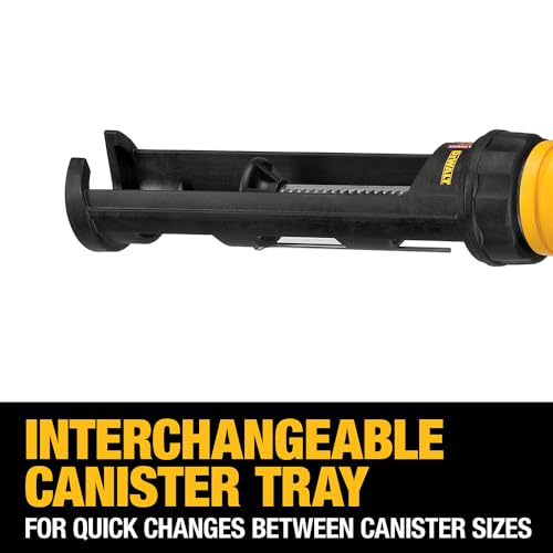 DEWALT 20V MAX Caulking Gun, Cordless, 10oz, Variable Speed Trigger, Interchangeable Canister Trays, Bare Tool Only (DCE560B) - style: Tool Only