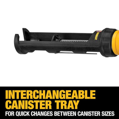 DEWALT 20V MAX Caulking Gun, Cordless, 10oz, Variable Speed Trigger, Interchangeable Canister Trays, Bare Tool Only (DCE560B) - style: Tool Only