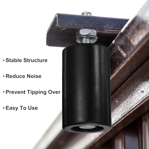 uxcell 2Pcs Slide Gate Guide Roller, 2" Nylon Rollers Gate Support Assembly - color: Black, size: 2 Inch