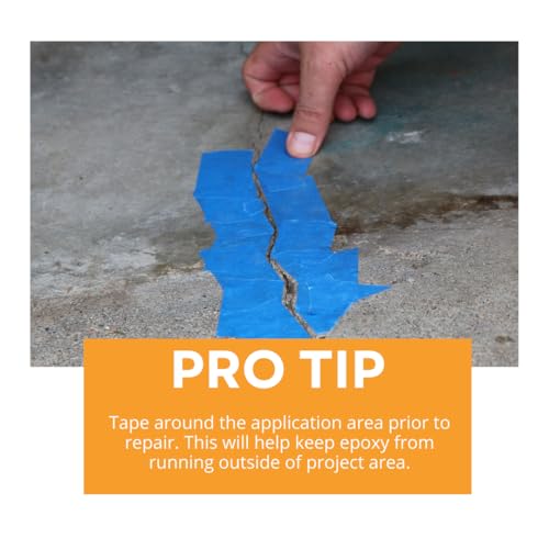 Epoxy Crack Repair - 6 Ounces, Crack Filler for Concrete, Brick, Leaks