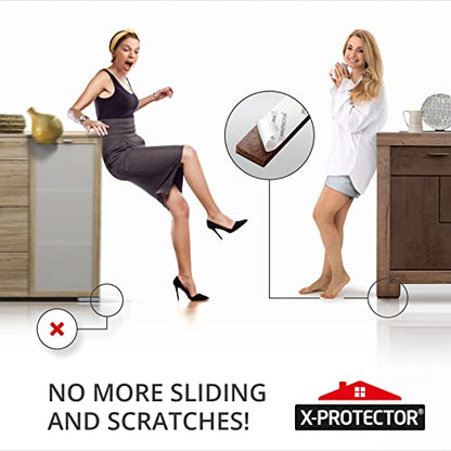 X-PROTECTOR Non-Slip Furniture Pads 8 PC 1.5”x 5” Rubber Furniture Grippers - size: 1.5 x 5 inch 8 Rectangular