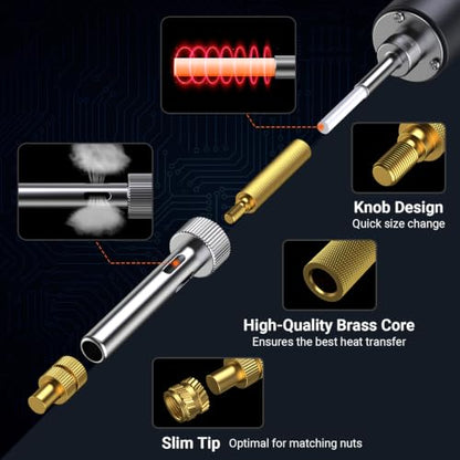 Preciva Heat Set Insert Tool, M4 Threaded Inserts Screw Kit for 3D Printing - size: M4