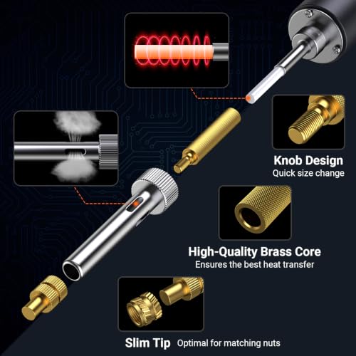 Preciva Heat Set Insert Tool, M5 Threaded Inserts Screw Kit for 3D Printing - size: M5