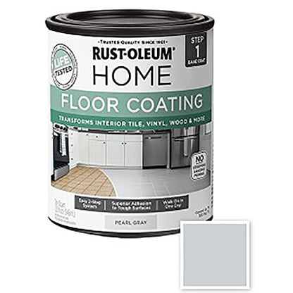Rust-Oleum 358874 Pearl Gray Home Home Floor Coating Premix Base Coat, 1 Qt
