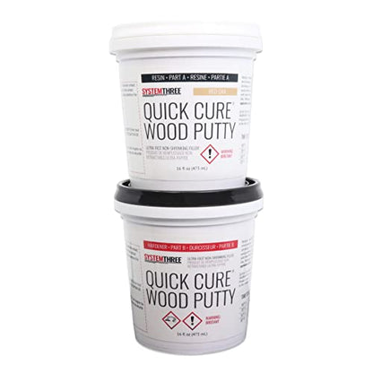 System Three Quick Cure Putty, Red Oak, Quart Kit - color: Red Oak, size: 1 Quart