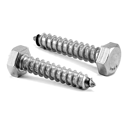 1/4" x 1-1/2" Hex Head Lag Screws Bolts 20Pcs 304 Stainless Steel 18-8, Partial Thread, Hexagon Head Wood Screws by SG TZH - size: 1/4-20 x 1-1/2"