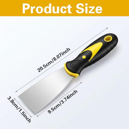 2 Pcs Putty Knife, 1.5" Spackle Knives Stainless Steel Spackle Scraper