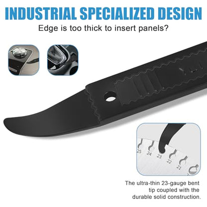 4140 Pry Tool,Pry Bar Trim Removal Tool,Pocket Pry Bar,Automotive Trim Removal Tool Kit,Aircraft Trim Removal Pry Tool,Interior and Exterior Trim Removal Kit for Planes (Dual-purpose tool black) - size: Dual-purpose tool black
