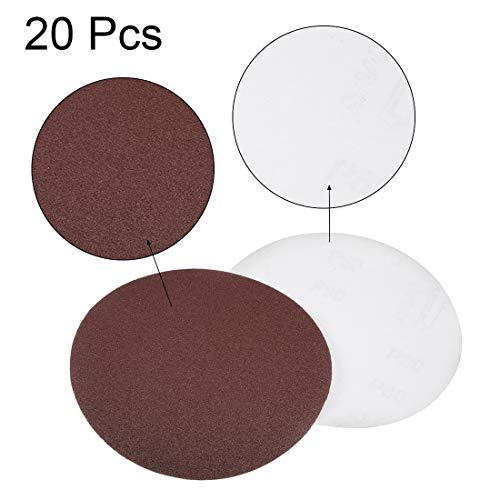 uxcell 6" PSA Sanding Discs 80 Grit Self Stick Aluminum Oxide Sandpaper for Random Orbital Sander Wood Metal Dry Polishing 20pcs - style: 80 Grit
