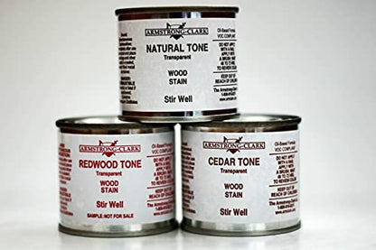 Armstrong Clark Deck & Wood Stain Samples (Transparent: Natural Tone, Cedar Tone, Redwood Tone)
