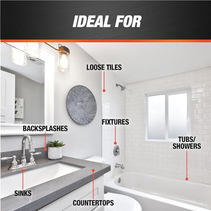 DAP Kwik Seal Plus Kitchen & Bath Adhesive Sealant, Clear, 5.5 Oz (7079818546)