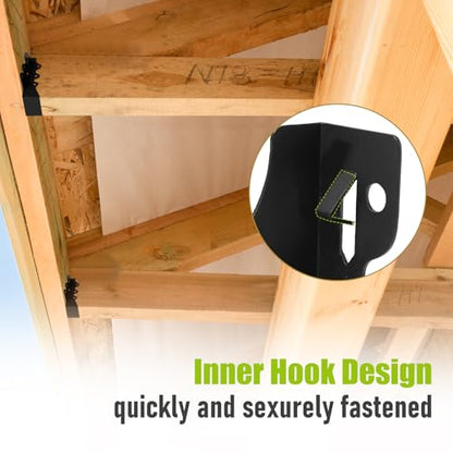 16 Pack 2x6 Joist Hanger Face Mount 20 Gauge Steel Roof Beam Connector - size: 16 PCS, style: 2''X6''