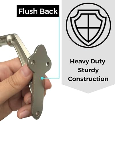 Commercial Grade Handrail Bracket Wall Mounted Satin Nickel, 3 Pack | HOWTOOL