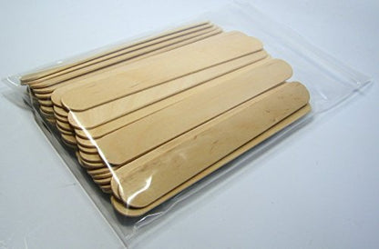 50 Pack Wood Mixing Sticks: 6" Inch Smooth Sanded Birch for Paint, Epoxy, Resin, or Wax - Wood Paint Mixing Sticks - 50 Count - Automotive, Crafts, Airbrush, Art